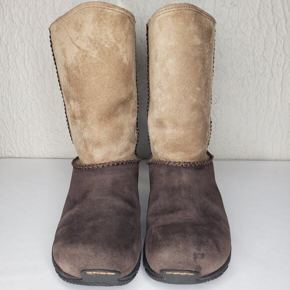 Merrell Encore Stitch High Espresso Boots Womens Size 8.5 Shearling Lining - Picture 2 of 16